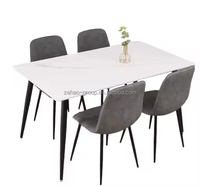Meubles de luxe en céramique pierre métal table et chaise de salle à manger restaurant tables à manger en marbre