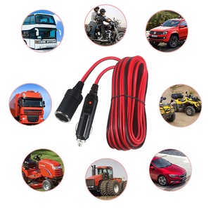Soket Rokok Mobil 12V dengan Kabel Besar 10 m 14AWG 16AWG Kabel Ekstensi Pemantik Rokok Mobil Male ke Female - Product Image 2