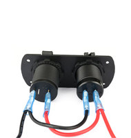 Nouvelle prise électrique ronde pour voiture avec double USB, lumière simple, 3.1A, panneau combiné à deux trous, accessoires automobiles