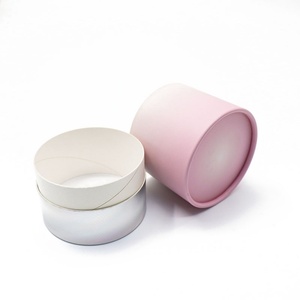 <b>Biodegradable</b> Paper Tube Empty Cosmetic Containers Silver Cardboard Round Tube for Face CreamPowder Compact Packaging - Product Image 4
