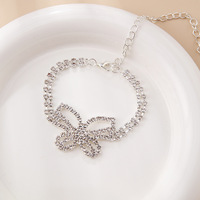 Mode papillon plage robe strass chaîne cheville bracelet en gros N241293