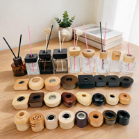 Tapón de madera negro de nogal, fresno y haya de calidad para botella de perfume, elegante y duradero, ideal para dormitorio, tocador o fiestas.