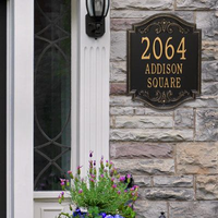 Vente en gros d'usine, numéros de maison, panneaux d'adresse, logo d'entreprise, plaque de porte en laiton métallique pour décoration murale