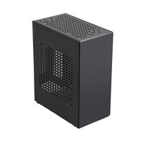 Caja de PC MINI para Oficina A07 con Cable de Extensión GPU PCIe 3.0, Caja Horizontal Pequeña Compatible con Fuente de Alimentación Pequeña de 1U