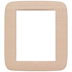 Vimar Wooden <b>Wall</b> Switch <b>Plate</b> Square Natural Finish 80x80mm - Product Image 1
