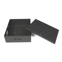 Boîtier en tôle sur mesure, en acier thermolaqué, avec trous pré-perforés pour USB et indicateurs, pour carte de circuit imprimé (PCB)