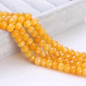 ลูกปัดพลอยมรกตเทอร์ควอยซ์ โซดาไลต์ แจสเปอร์ ทรงรีเหลี่ยมเจียระไน สีแดง เหลือง เขียว ด้านหลังแบน สำหรับขาย - Product Image 6