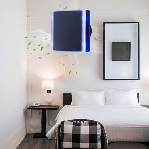 Ventilateur mural décoratif SEICOI avec roulement à billes électrique, panneau en verre trempé LED, 100 mm/4 pouces, IPX4, 90 m/h - Product Image 4