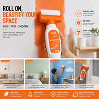 Kit de peinture murale à rouleau professionnel BKW, rénovation murale en une étape, 650 g, haute couverture, application facile