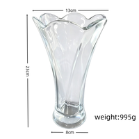Großhandel Art Deco Klarglas-Vase mit Fuß Tischvase für Hochzeitsdekorationen Hotel und Moderne Wohnraumdekoration