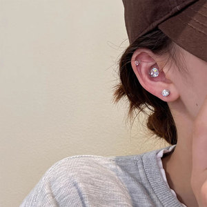 Custom Lady Earring Fashion Diamond 316L Stainless Steel 4 6 8mm <b>Clip</b>-on Diamond Magnetic Earrings Magnet Earrings For Women - Product Image 2