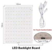Panel Lampu Cetak 3D 156x120MM Panel LED Backlight Embossed 5V USB C Ditenagai Set LED CMYK