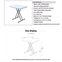 Portable extérieur moderne panneau métallique Table pliante multi-usages longue conférence et salle à manger étudiant formation bureau fer matériel