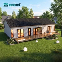 Villa préfabriquée 2 chambres, suite avec salle de bain, design européen de luxe, panneaux en mousse-ciment, écologique, solaire, pour bureau, bâtiment, entrepôt