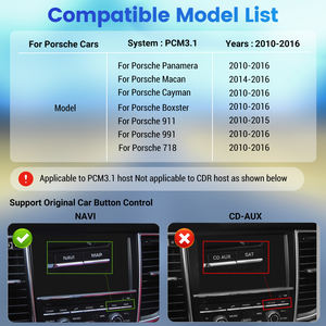 Module <span class=keywords><strong>Carplay</strong></span> et Android sans fil pour <span class=keywords><strong>Porsche</strong></span> PCM 3.1 Panamera Cayenne Macan Cayman <span class=keywords><strong>Boxster</strong></span> 911 <span class=keywords><strong>718</strong></span>, Support caméra de recul - Product Image 2