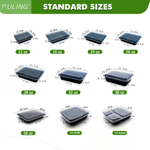 Farina piena di preparazione 3 vano porta pranzo scatola cibo Bento scatola contenitore cibo con coperchio - Product Image 3