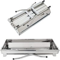 Petit barbecue portable au charbon de bois en acier inoxydable, pliable, pour la cuisson en plein air, le camping, la randonnée, les pique-niques, le jardin