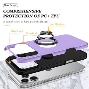 <span class=keywords><strong>Cover</strong></span> per Telefono con Anello Girevole a 360° in Metallo, Custodia Posteriore <span class=keywords><strong>Viola</strong></span> per <span class=keywords><strong>iPhone</strong></span> 17 <span class=keywords><strong>Pro</strong></span> <span class=keywords><strong>Max</strong></span> 15 16 Plus, <span class=keywords><strong>Cover</strong></span> Premium all'Ingrosso - Product Image 4