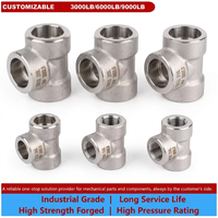 Raccord de tuyauterie forgé en acier inoxydable SS316 de haute qualité, raccord en T égal avec filetage ASME B16.11 NPT