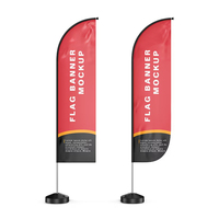 Drapeau en polyester double face, impression par sublimation couleur intégrale haute définition, bannière promotionnelle extérieure pour la plage, personnalisable