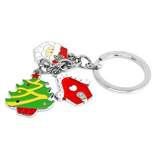 Porte-clés personnalisé de Noël avec breloque Père Noël, bonhomme de neige et sapin de Noël - Product Image 4