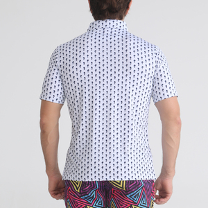 2025 OEM Logo personnalisé Funky Fashion Sublimation Print Dry Fit Golf Sports de plein air Polos pour hommes - Product Image 5