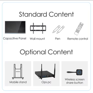 Tableau blanc interactif intelligent LCD 4K UHD de 55/65/75/85/86/98/110 pouces, tactile infrarouge 20 points, Android 11 OS pour les écoles et l'éducation - Product Image 5