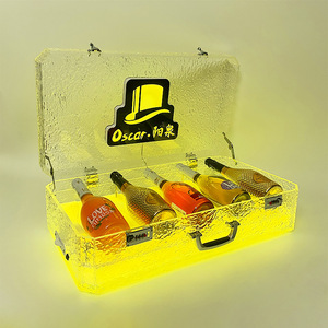 กล่องไวน์ทรงสี่เหลี่ยมผืนผ้าแบบมีไฟ LED ยี่ห้อ Oscar สำหรับงานปาร์ตี้ พร้อมโลโก้ที่ปรับแต่งได้ - Product Image 1