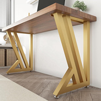 Base de table moderne en forme de V croix salle à manger grand piédestal bureau salle à manger métal fonte acier or restaurant pieds de meubles