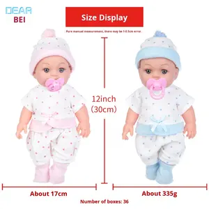 Yumuşak Kauçuk Bebek 30 cm Beyaz Bebek Şık Giydirme Bebek, Hediye Kız Oyuncak Bebek, Reenkarnasyon Bebek - Product Image 3