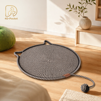 Tapis à gratter pour chat en sisal écologique antidérapant, jouet pour chat en sisal naturel, protection durable pour meubles, jouet pour chat en forme d'oreille
