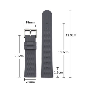 Bracelet de montre sport en silicone résistant à l'eau 20/22 mm, livraison rapide, bracelet sport tendance - Product Image 6