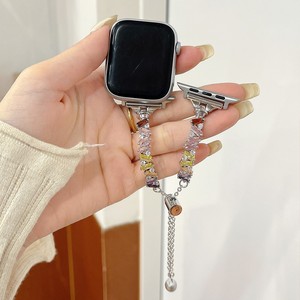 Bracelet de luxe pour Apple Watch Series 10 Ultra 2 49mm 46mm, bracelet en métal incrusté de zircon, iWatch 9 8 7 45mm 41mm, bracelet brillant - Product Image 3