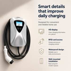 Cargador <span class=keywords><strong>de</strong></span> <span class=keywords><strong>Vehículos</strong></span> <span class=keywords><strong>Eléctricos</strong></span> <span class=keywords><strong>de</strong></span> 22KW Trifásico, Modo 3, Tipo 2, Wallbox, <span class=keywords><strong>Estación</strong></span> <span class=keywords><strong>de</strong></span> <span class=keywords><strong>Carga</strong></span> <span class=keywords><strong>de</strong></span> Nivel 2, Cargador Rápido <span class=keywords><strong>de</strong></span> CA <span class=keywords><strong>de</strong></span> 32A, EVSE Inteligente para el Hogar - Product Image 3