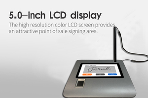 5inch điện tử kỹ thuật số dấu vân tay chữ ký pad với sinh trắc học cho PC với API SDK cho ngân hàng Chính Phủ không cần giấy tờ chữ ký - Product Image 2