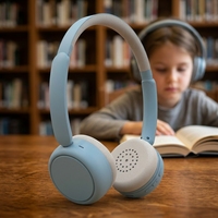 Audífonos Infantiles con Cancelación Activa de Ruido, Micrófono, Compatibles con Tablet, Laptop, Viajes en Avión
