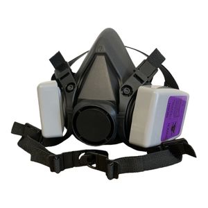 <span class=keywords><strong>Masque</strong></span> à gaz respirateur demi-visage 6200 avec double filtre personnalisé, certifié <span class=keywords><strong>P100</strong></span> CE EN 140 pour la protection contre les gaz chimiques toxiques industriels - Product Image 1