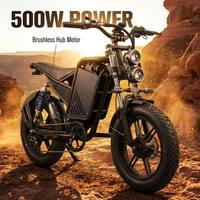 Moto électrique tout-terrain pour adultes en acier à haute teneur en carbone, 48V, pneus larges 20"*4, 7 vitesses, étanche IP68, longue autonomie, E-Bike tout-terrain