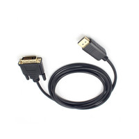 Câble adaptateur DP vers DVI de 6 pieds, mâle, double liaison, blindage tressé, 4K HDTV, moniteur, ordinateur, paire torsadée, gaine en PVC