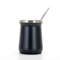 Ensemble de tasses à yerba mate en acier inoxydable à double paroi personnalisées de 6 oz, 8 oz, 180 ml, 240 ml, tasses à thé isolées avec paille bombilla