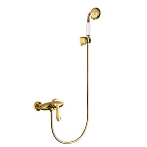 Grifo Mezclador Monofunción Minimalista de Estilo Europeo, Grifo para Bañera de Cobre Puro, Cabezal de Ducha Simple con Activación por Elevación Directa - Product Image 4