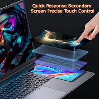 Portátil de Pantalla Doble de 15.6 Pulgadas, Intel N100, Ordenador Portátil con 16 GB de RAM, para Uso Doméstico y Entretenimiento, OEM ODM, Pantalla Táctil, PC para Juegos