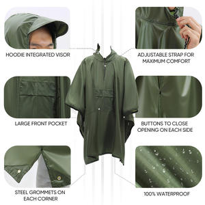 Poncho Impermeable Ecológico para <span class=keywords><strong>Lluvia</strong></span>, Poncho <span class=keywords><strong>de</strong></span> Camuflaje Personalizado para Caza, Impresión para Adultos, Impermeable para <span class=keywords><strong>Equipo</strong></span> <span class=keywords><strong>de</strong></span> Camping - Product Image 5