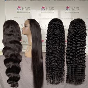 Venta al por mayor de cabello brasileño largo de 32 pulgadas para peluca frontal HD, OFERTA 13X4, rizado Bodywave, DEEPWAVE, transparente, negro, para mujeres, envío inmediato - Product Image 1