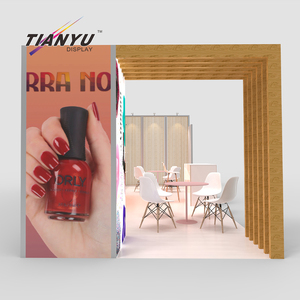 Sơn móng tay Modular thiết kế gian hàng tường trang điểm LED EXPO Booth chiếu sáng tiếp thị triển lãm đứng với bàn tiếp tân - Product Image 3