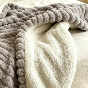 Couverture en polaire texturée popcorn personnalisée en gros, douce, chaude, épaisse, avec texture 3D bulle popcorn et peluche shaggy sherpa confortable - Product Image 5