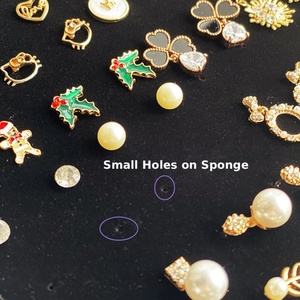 Boîtes de rangement pour bagues rectangulaires noires avec couvercle en verre transparent, 100 emplacements pour bagues - Product Image 4