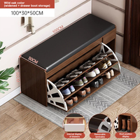 Banc à chaussures en gros pour l'entrée de la maison, meuble à chaussures avec siège intégré, rangement sous la porte