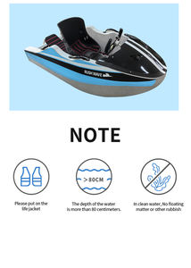 Высокоскоростная мини-электрическая лодка RUSHWAVE, катер для катания на лыжах и картингах с литиевой батареей, водная развлекательная доска для серфинга для океанских вод - Product Image 6