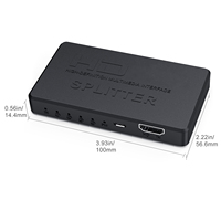 Mini Boîtier Distributeur Audio Vidéo 4 Ports 4K 1x4 Répartiteur Vidéo HDTV Duplication/Mirage d'Écran Alimenté par USB Seulement Plastique ABS
